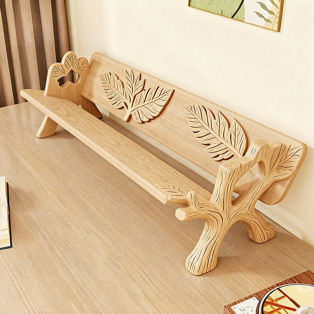 Angled Bamboo Desktop Book and Magazine Rack with Non-Slip Rods