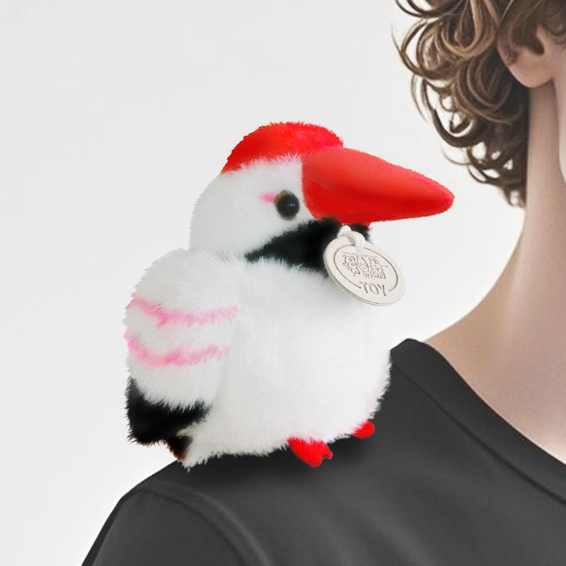 Plush Shoulder-Sitting Toucan Clip-On Companion with Metal Clip and Soft Huggable Body Kalsten