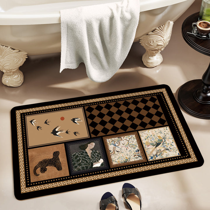 Non-Slip Abstract Design Bath Mat Kalsten