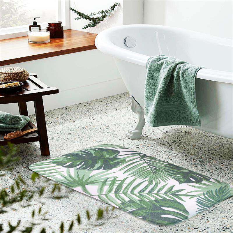 Watercolor Inspired Bath Mat Kalsten