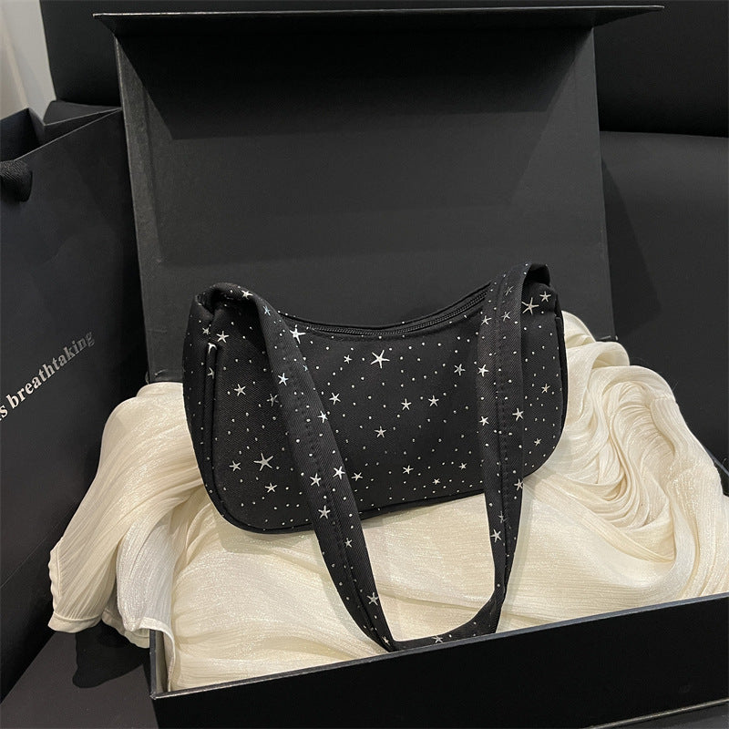 Space-Patterned Shoulder Bag