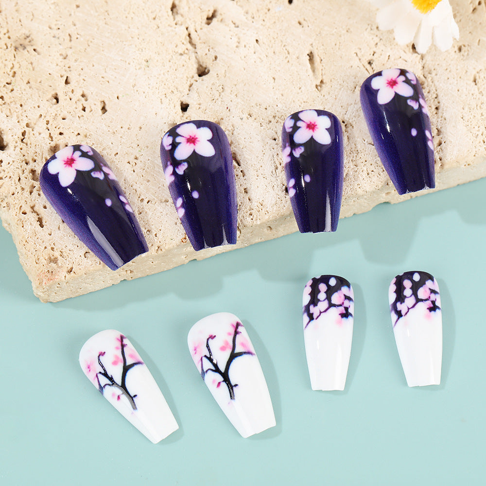 Artificial Nail Set with Floral Accents Kalsten