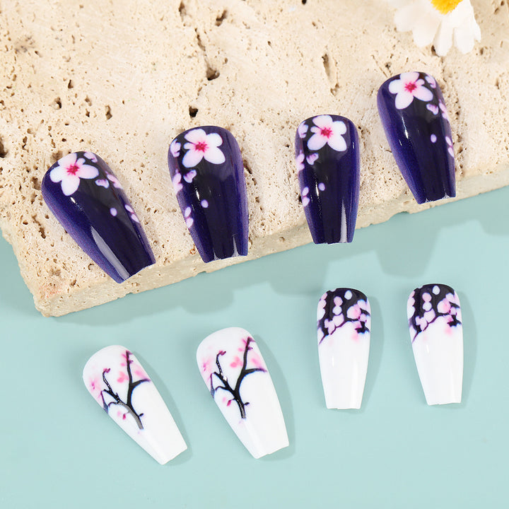 Artificial Nail Set with Floral Accents Kalsten
