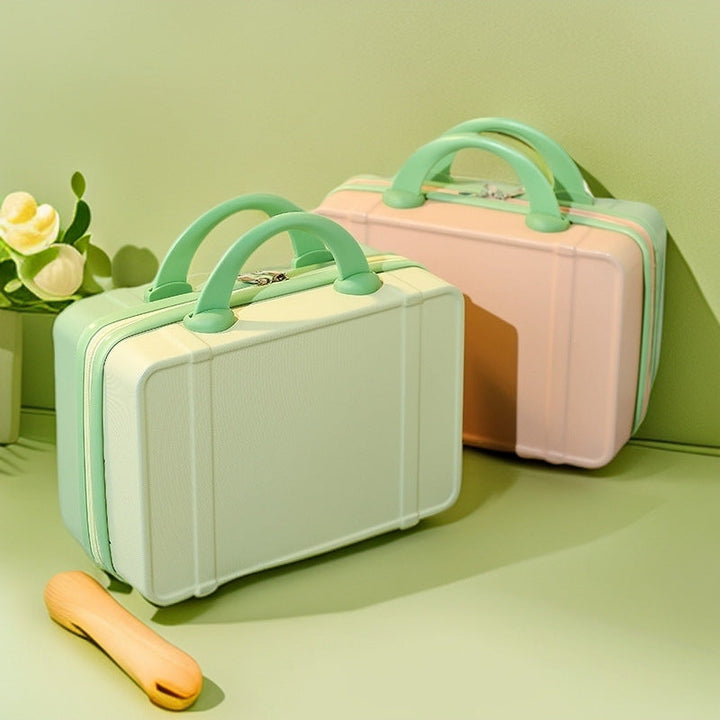 compact hard-shell cosmetic and travel vanity case with dual top handles Kalsten