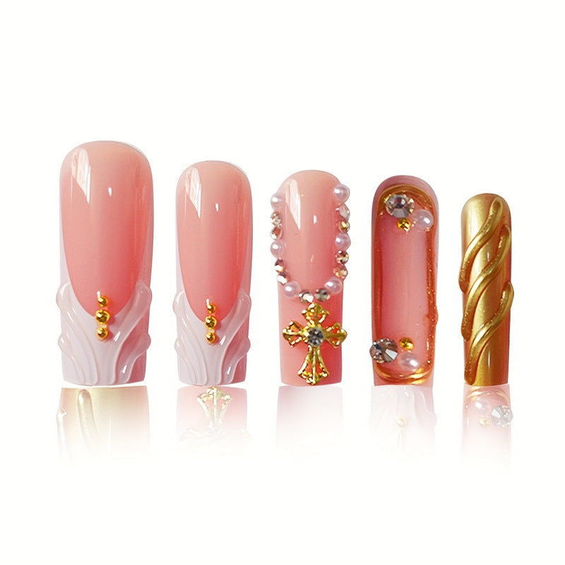 Decorative 3D Press-On Nail Set Kalsten