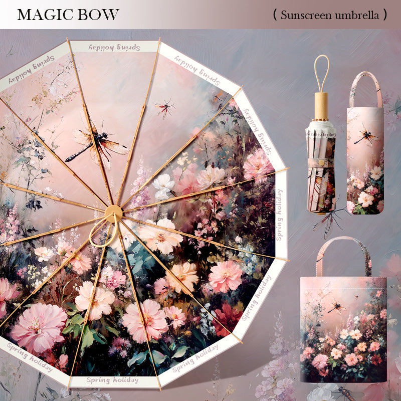 Ladies sun protection umbrella in floral design Kalsten