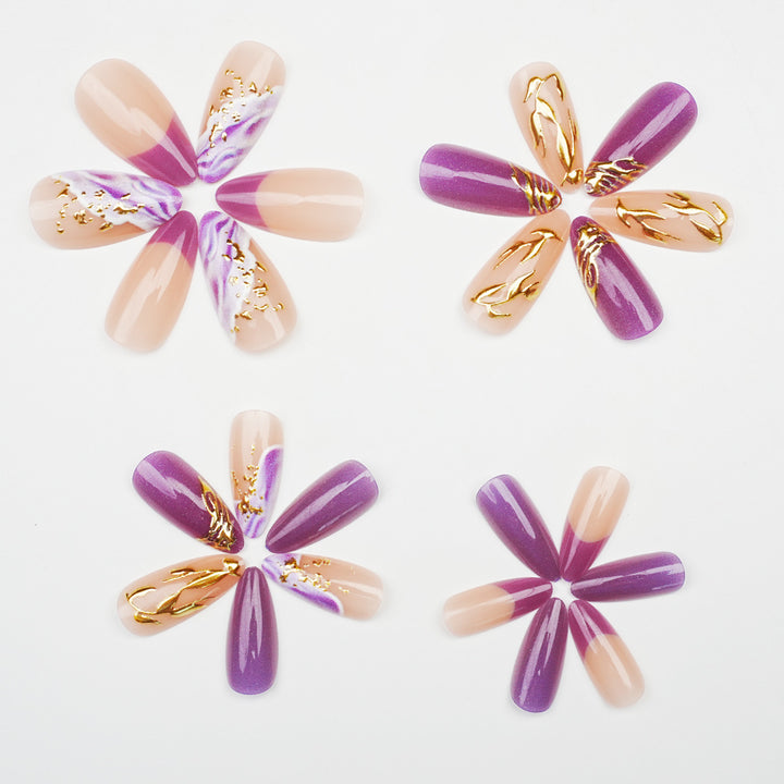 Artistic Floral Press-On Nails