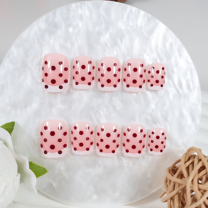 Acrylic nail set with stylish dot pattern Kalsten