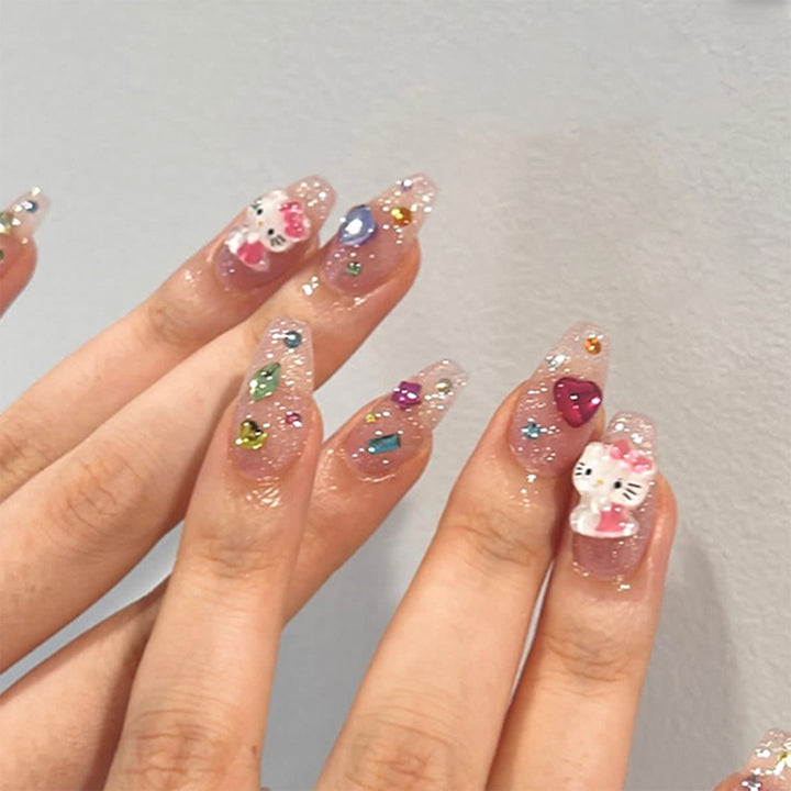 Artful Nail Art with Glitter and Motif Accents Kalsten