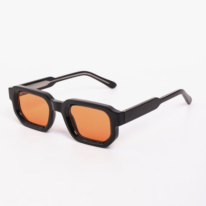 Women's sunglasses in a futuristic design with a shiny frame and fashionable lenses Kalsten