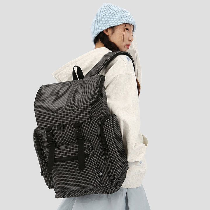 Versatile Multi-Functional Grid Pattern Backpack Kalsten