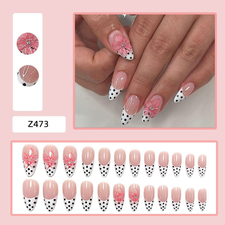 Artful Nail Tips Set with Leaf Accents Kalsten