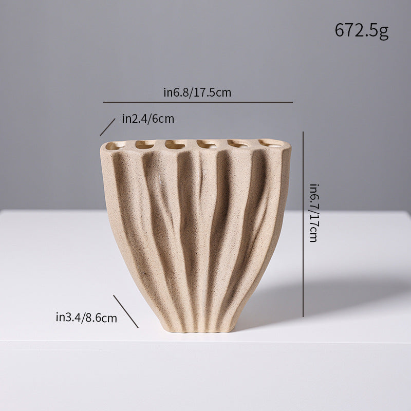 Sculptural Textured Ceramic Vase Kalsten
