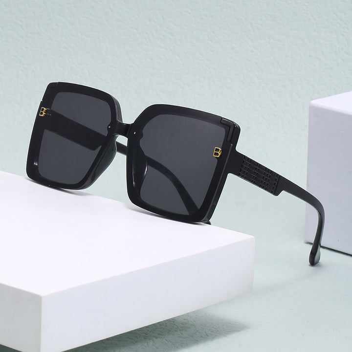 Women's fashionable square sunglasses with textured temple design Kalsten