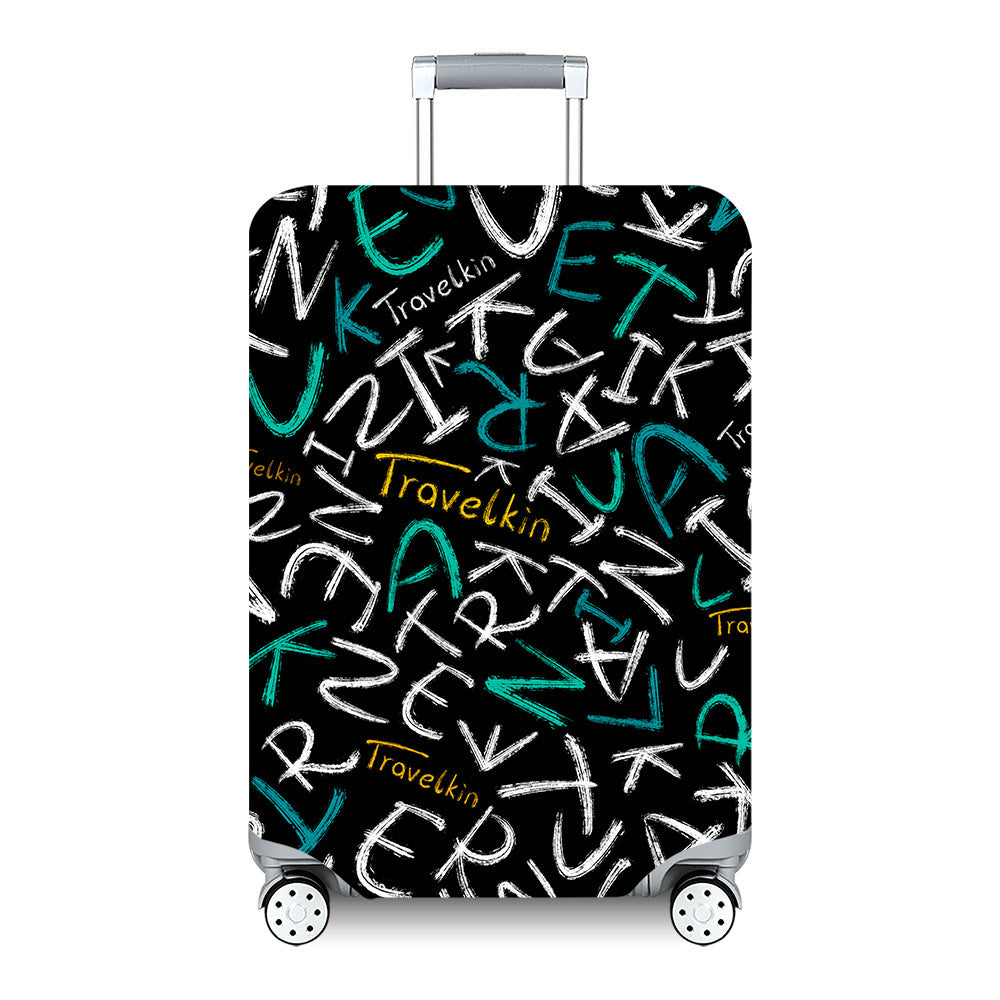 Unisex hard-shell travel suitcase with artistic landscape design Kalsten