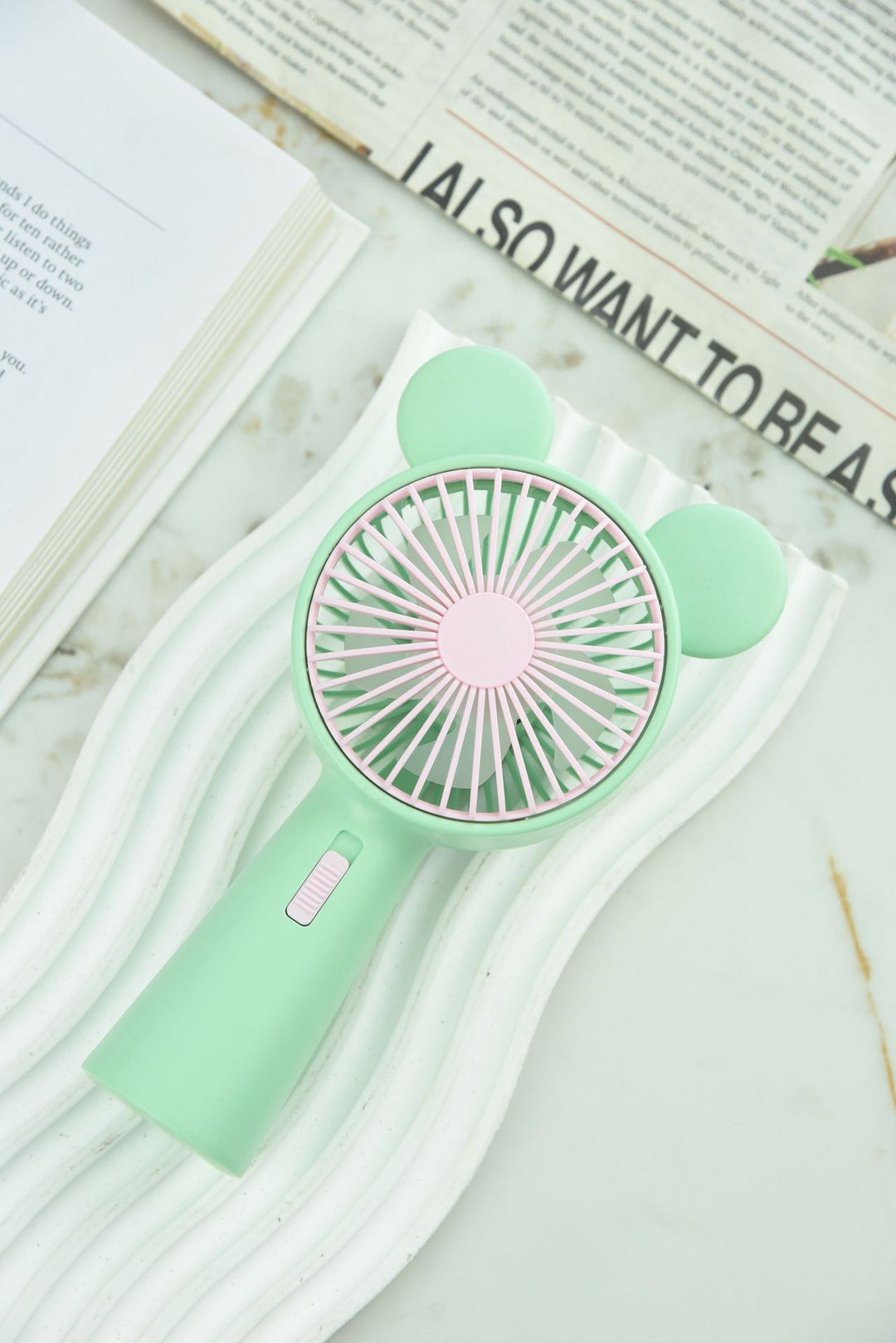 Women Portable Hand Fan with Funny Animal Design Kalsten
