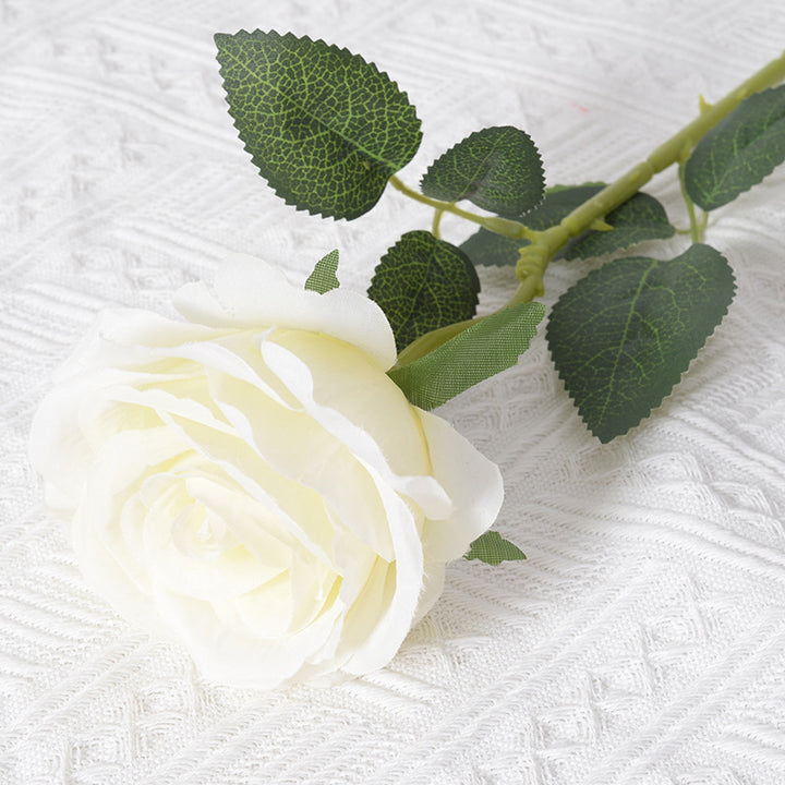 Realistic Fabric Rose Stem Decoration