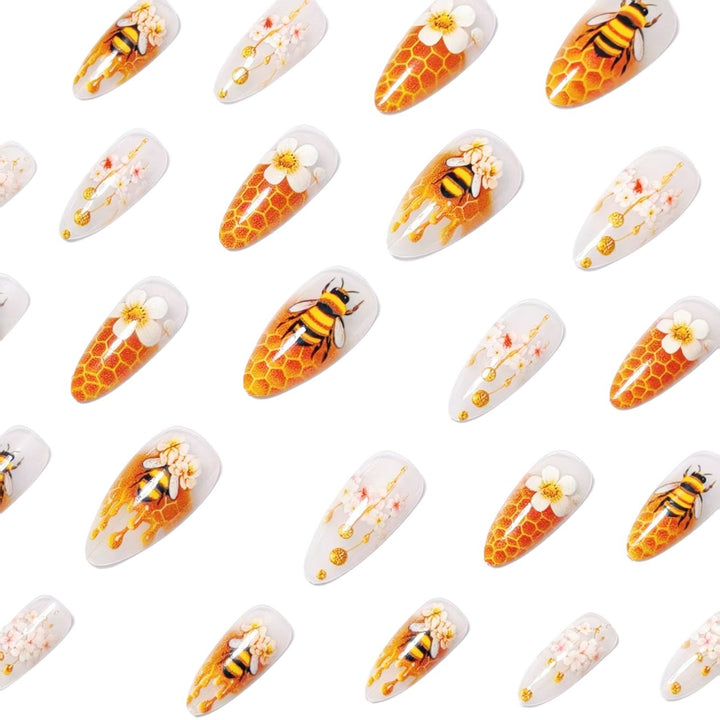 Floral Honeycomb Nail Art Kalsten