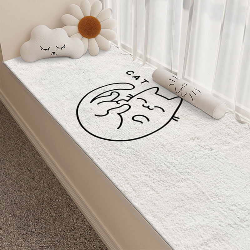 Cute Cat-Themed Plush Bath Mat Kalsten