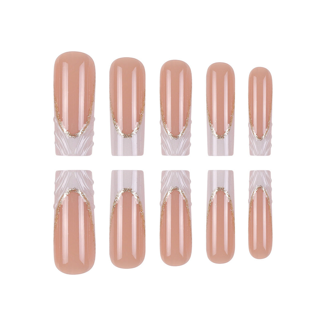 Decorative Long Press-On Nail Extensions Kalsten