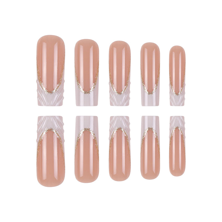 Decorative Long Press-On Nail Extensions Kalsten