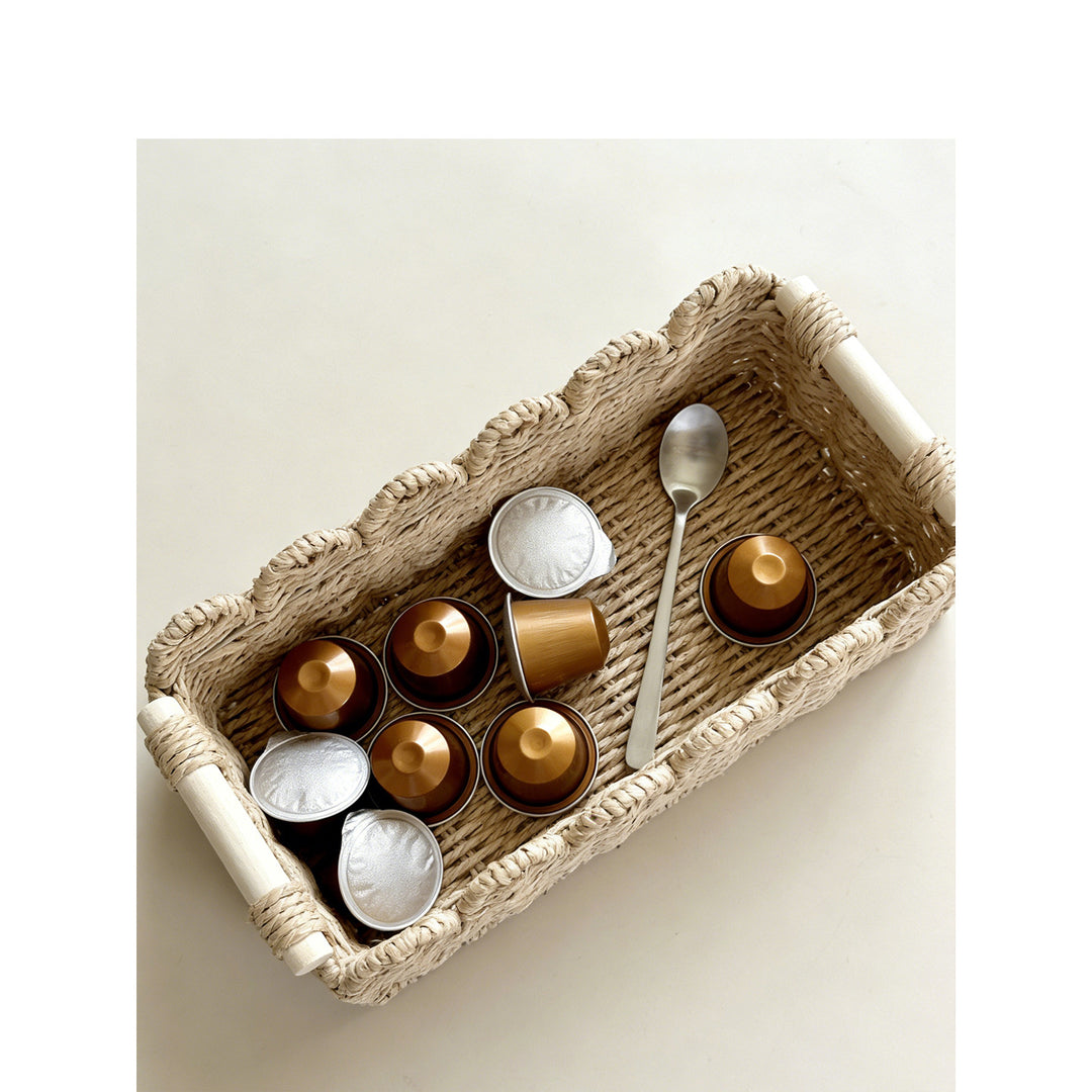 Decorative storage basket with ergonomic handles Kalsten