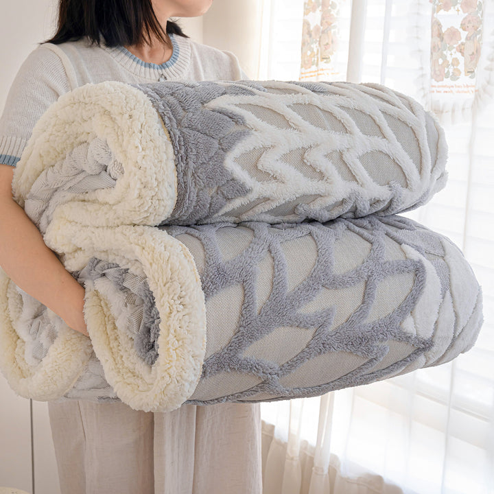 Ultra-Soft Textured Plush Throw Blanket