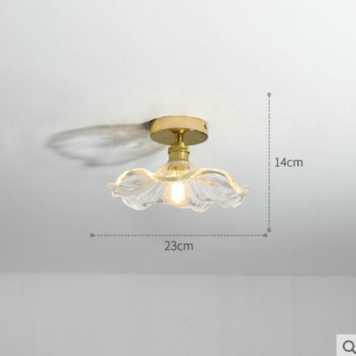 Vintage Glass Flush Mount Light