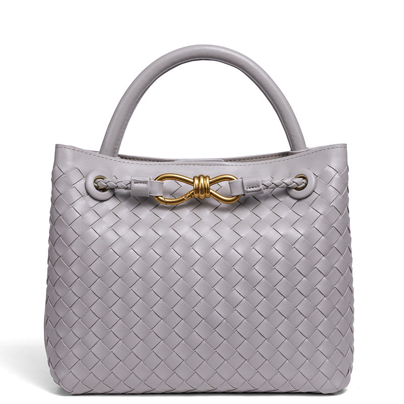 Elegant Braided Leather Tote Kalsten