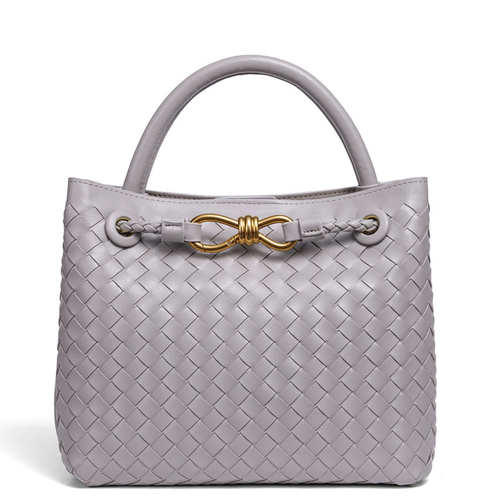 Elegant Braided Leather Tote Kalsten