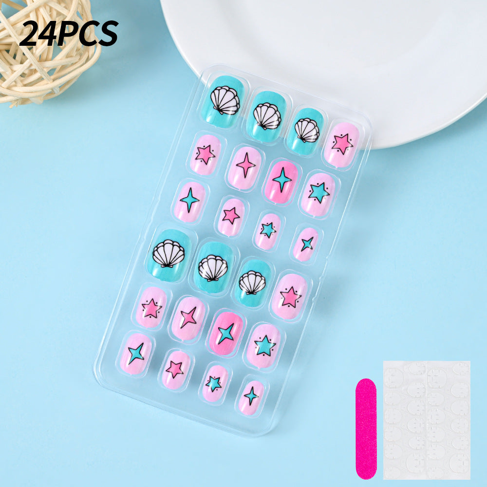 Themed Summer Beach Nail Art Press-On Nails Kalsten