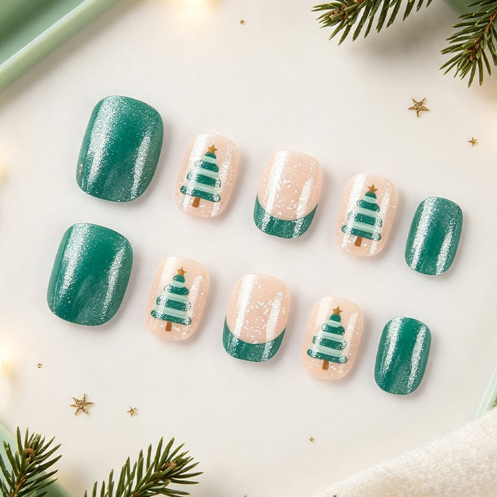 Festive Glittery Press-On Nail Art Set Kalsten