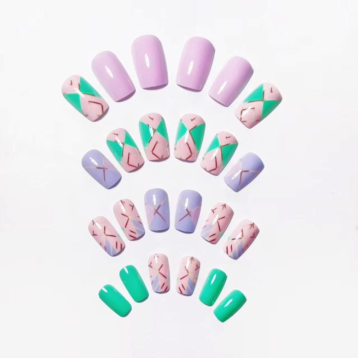 Geometric Pattern Nail Art Kalsten