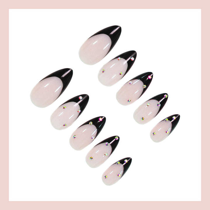 Artificial nail set with elegant tips and glamorous decorations Kalsten