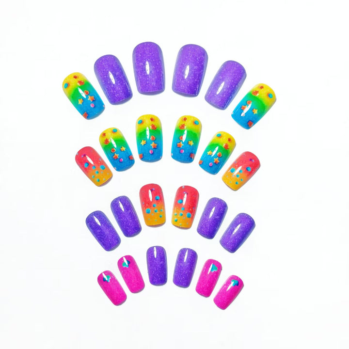 Creative Rainbow Gradient Nail Art Kalsten