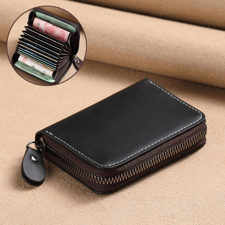 Zippered Leather Wallet