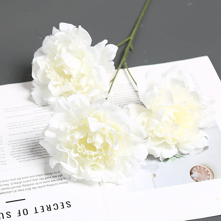 Premium Fabric Peony Flower Stem