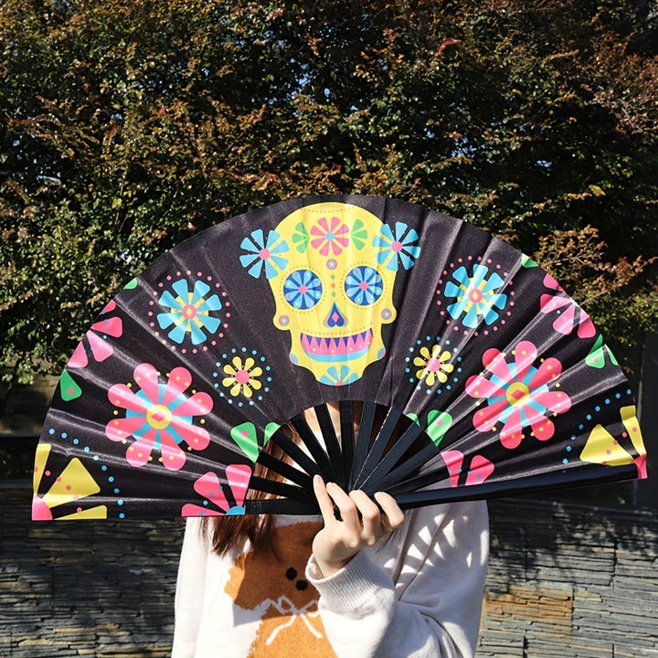 Ladies Fan with Colorful Motif Kalsten
