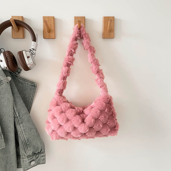 Cozy Textured Plush Handbag Kalsten