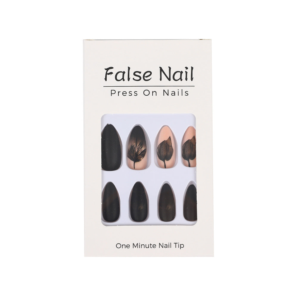 Creative Nail Art Set with Elegant Leaf Patterns Kalsten
