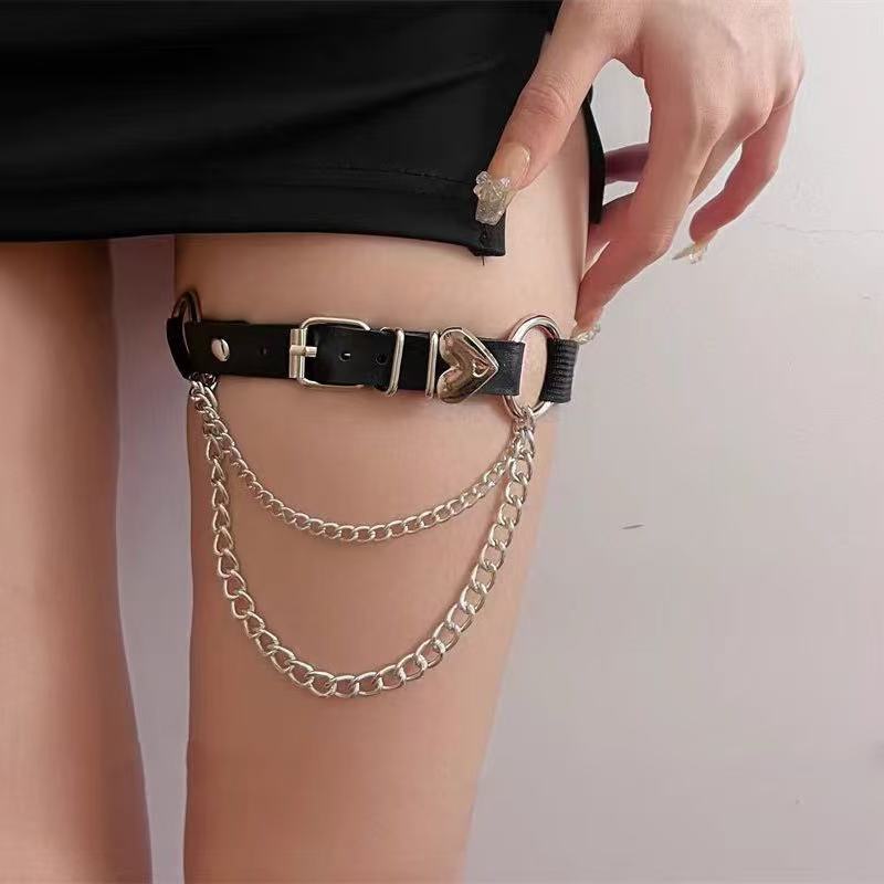 Adjustable Decorative Chain Thigh Harness Kalsten