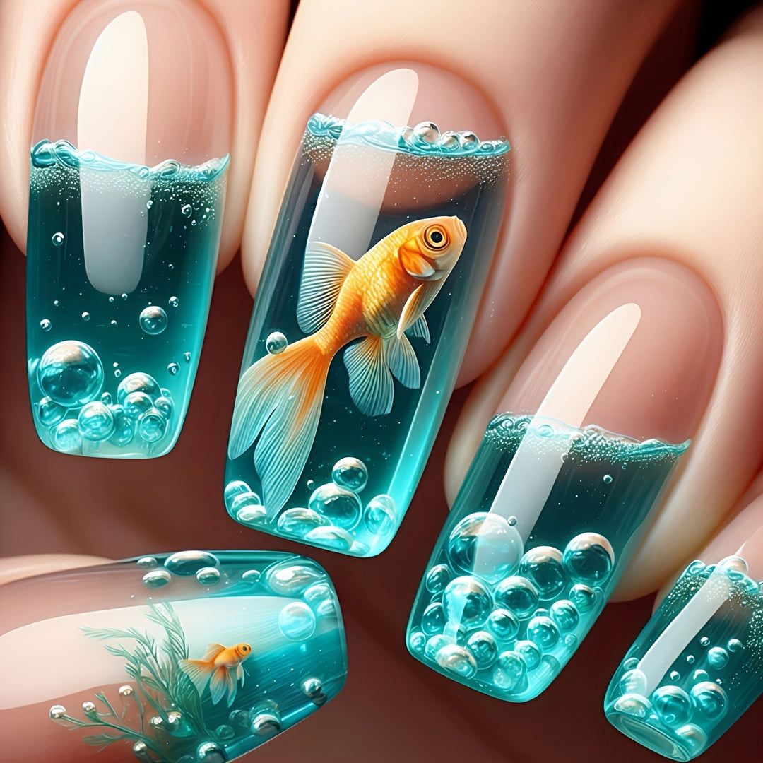 3D Fish Aquarium Nail Art Kalsten