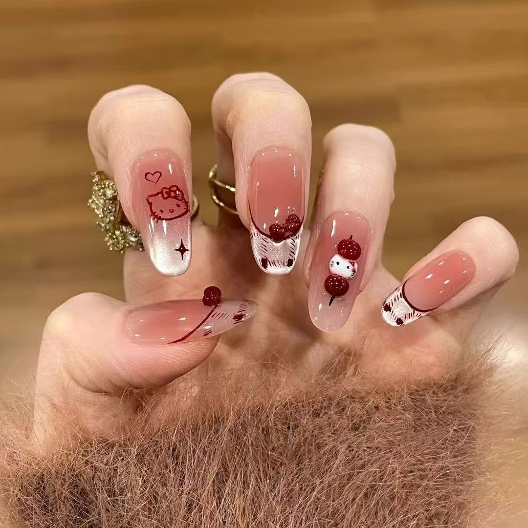 Cute Themed Press-On Nail Art
