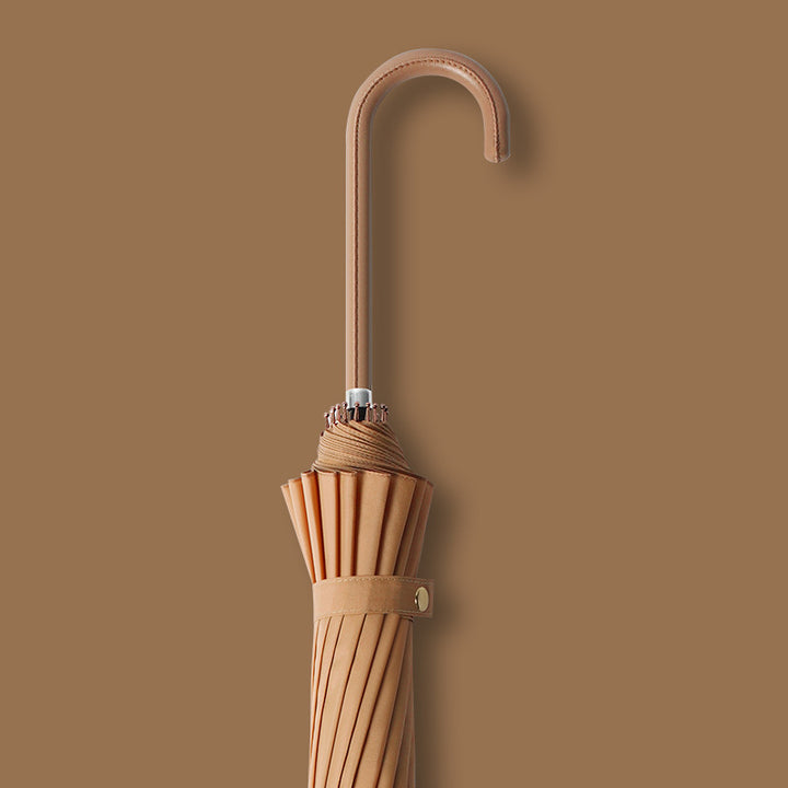 Ladies elegant umbrella with handle made of natural materials Kalsten