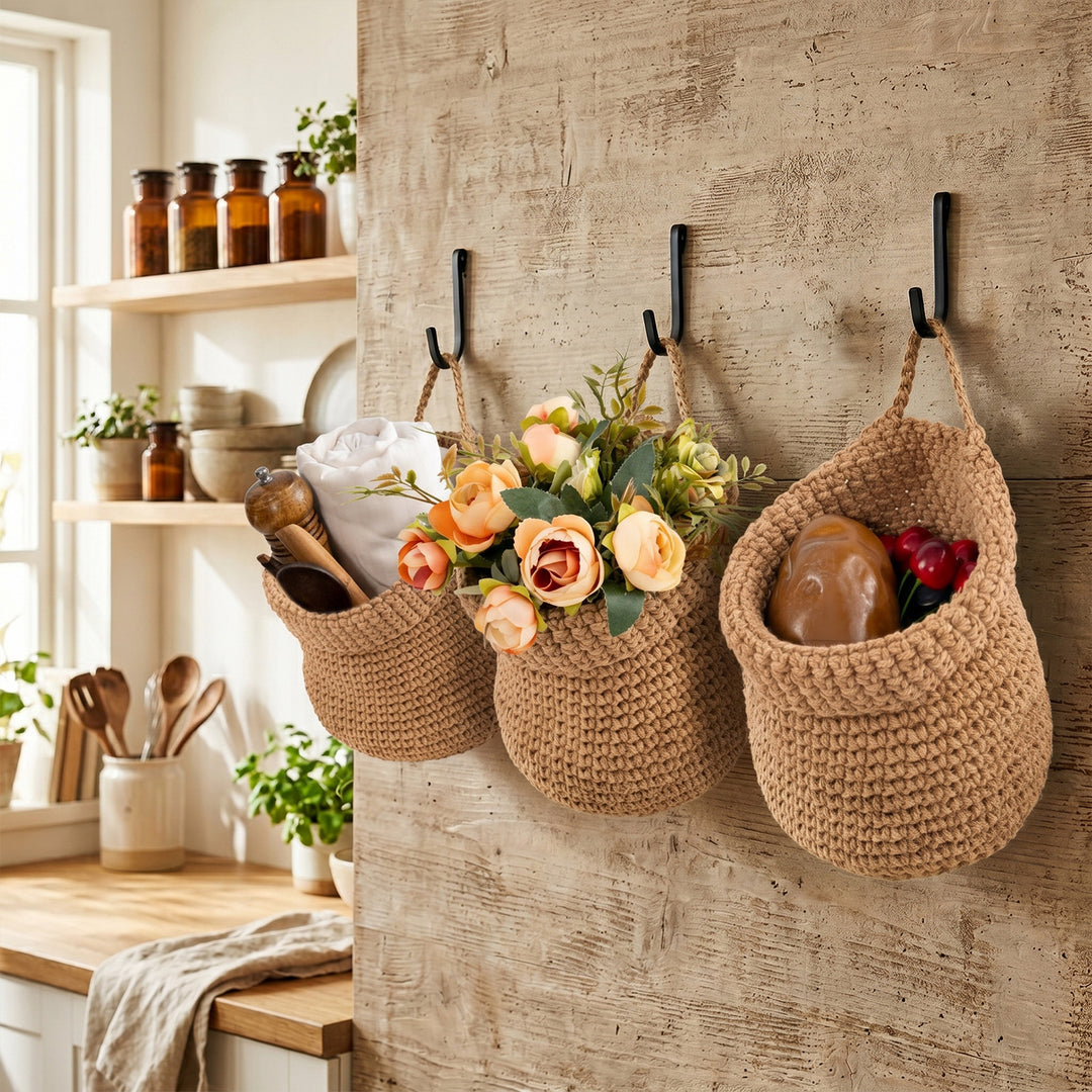 Decorative Macrame Storage Basket Kalsten