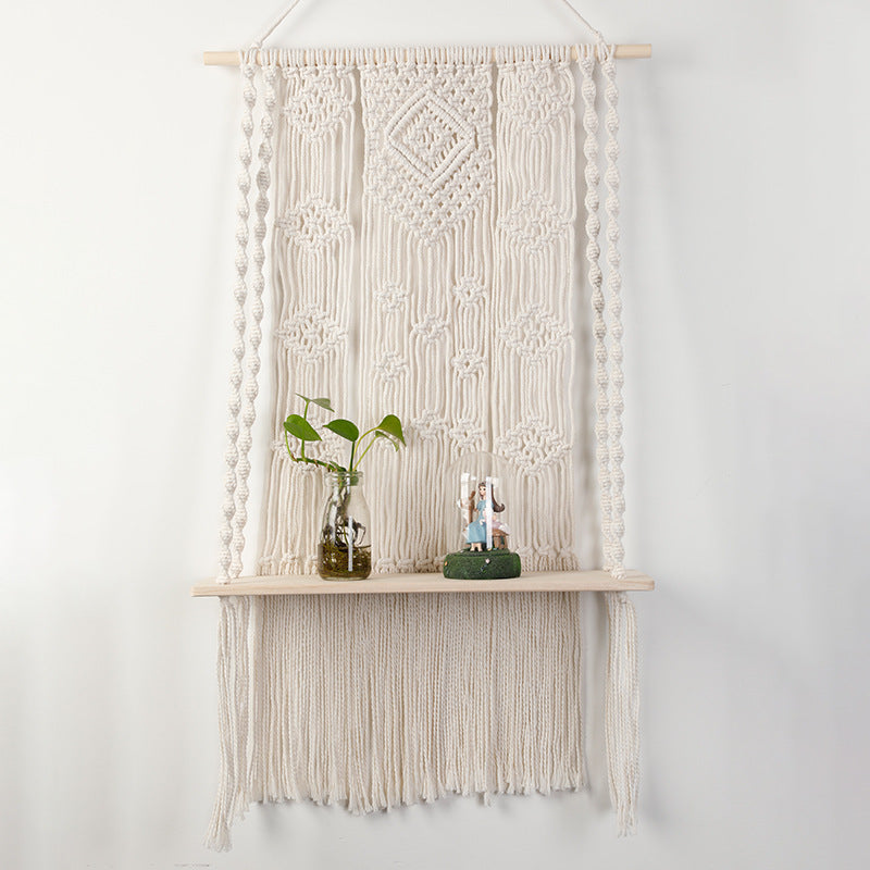 Macrame Wall Shelf with Hanger Kalsten