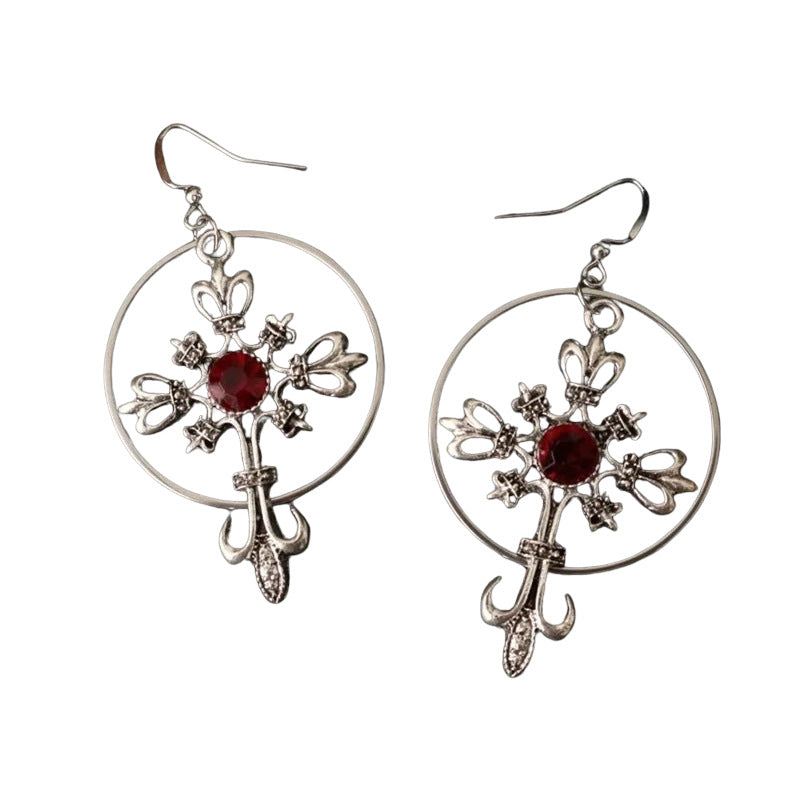 Heart-Inspired Cross Dangle Earrings Kalsten