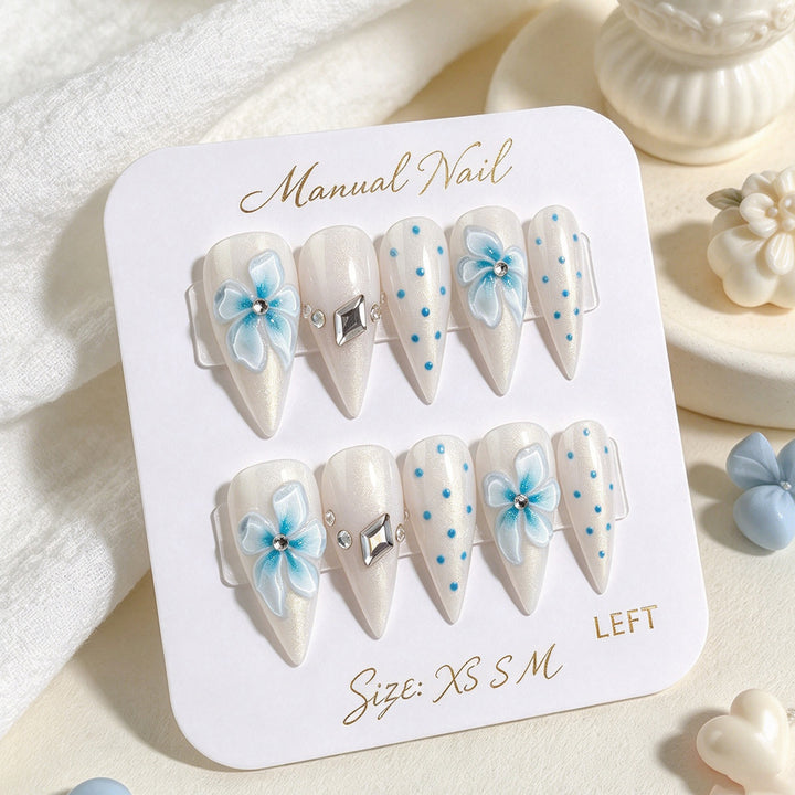 Floral Design Press-On Nail Set