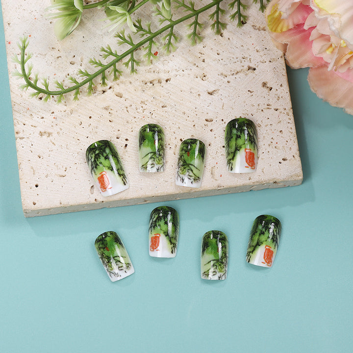 Artificial nails with bamboo design Kalsten