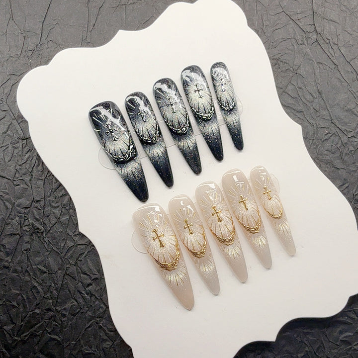 Artistic Decorative Press-On Nails